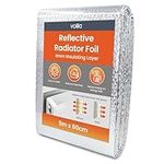 volila Radiator Foil 5m x 60cm - 1 Pack Folded Radiator Reflector Panels for Enhance Heat Efficiency - Energy Saving Insulation Foil and Radiator Heat Deflector for Home Heating with Adhesive Pads