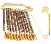 THANU'S CRAFT Multicolor stone Safety saree pin hijab dupatta chunri scarfs Heavy Duty Quilting Pins for DIY Crafts Jewelry Making Baby Clothing