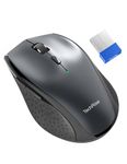 TechRise Wireless Mouse for Laptop, 4800 DPI Optical, 2.4G Ergonomic Computer Mouse, 30 Months Battery, 6 Buttons Cordless Mouse, Portable Optical USB Mouse for PC Windows Mac Chromebook (Gray)