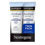 Neutrogena Ultra Sheer Sunscreen SPF 45 Twin Pack, 6 oz. by Neutrogena