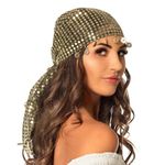 Boland Womens Gypsy Coin Headscarf or Coin Belt Belly Dancer Fancy Dress Arabian Dress Up Ladies Headwear Hat Accessory Novelty One Size