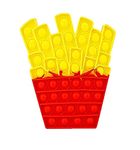 FunBlast Pop It Fidget Toy, Autism Special Needs Silicone Stress Reliever, Squeeze Sensory Toy (French fry)