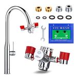 HK Eye Wash Station, Faucet Mounted Emergency Eyewash Stations for Sink Attachment, Eye Flush Unit for First Aid