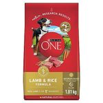 Purina ONE Dry Dog Food, Lamb & Rice - 1.81 kg Bag