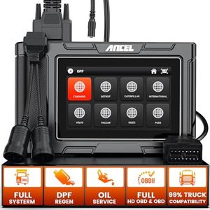 ANCEL HD3300 HD Full System Heavy Duty Truck Scanner, DPF Regeneration Scanner for Cummins Caterpillar Detroit Paccar Volvo, 99% U.S. Diesel Truck Compatibility, Free Lifetime Update & Oil Reset