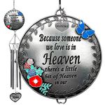 BANBERRY DESIGNS Grandma Memorial Windchime - Sympathy Wind Chime Because Someone We Love is in Heaven, There's a Little Bit of Heaven in our Home - Loss of a Grandmother Gift - Approx. 21 Inches Long