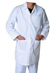 IBEX Unisex-Adult Poly Cotton Lab Coat for Technician Food Laboratory Warehouse Workwear Doctors Students Lab Work, White, 4XL