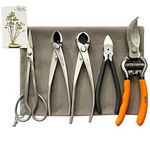 vouiu 5-Piece Bonsai Tool Set,Bonsai Scissors,Concave Cutter,Knob Cutter,Wire Cutter