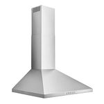 Broan-NuTone BWP1304SS 30-Inch Convertible Wall Mount Pyramidal Chimney Range Hood, 3-Speed Exhaust Fan, LED Lighting, 450 Max Blower CFM, Stainless Steel