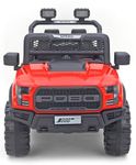 Jammbo POBO Battery Operated Premium Jeep for Kids - Ride on Toy Kids Car with Bluetooth Music & Light - Electric Car Jeep Battery Car for Kids to Drive - Dual Control Mode Car (2 to 8 Years) - Red