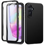 seacosmo for Samsung A35 5G Case, [Built-in Screen Protector] Full Body Galaxy A35 5G Case Shockproof Protective Clear Bumper Phone Cover for Samsung Galaxy A35 (6.6 Inch), Black