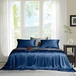 Linenweves Tencel Pillow Pair 2 PC Set 100% Pure, Silky Soft & Smooth, Breathable, 400 Thread Count Cooling Like Silk | King, Deep Blue