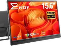 EVICIV Portable Monitor 15.6" 1080P, FHD Travel Monitor for Laptop, IPS Portable Screen w/VESA & Kickstand, USB-C Mini HDMI External Screen for Laptop/PC/Phone, Compatible with PS3/4/5/Xbox/Switch