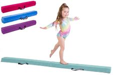 Gymnastics Beam For Kids - Amazing Balance Equipment For Children at Home - Faux Suede, High Density EVA Foam - Sizes 210cm/240cm/270cm - Flash Cards, Carry Straps, Carry Case and Multiple Colours!