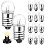 iplusmile Small Light Bulbs - 50pcs E10 Miniature Screw Base Light Bulbs 1.5V/0.3A Mini Light Bulbs for Flashlight, Electrical Experimental Bulbs Tools