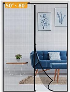 Yotache Reinforced Sewing Magnetic Screen Door Fits Door Size 50 x 80, Screen Size 52" x 81" for Sliding Glass Door and French Door