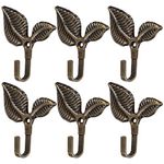 uxcell Curtain Tieback Hook Metal Vintage Tassel Curtain Drapery Holder Window Holdback Wall Hook Clothes Hanger, Set of 6, Bronze Tone