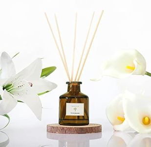 PRISTINE Lily & Jasmine Reed Diffusers for Home & Bathroom | Refreshing Lily of Valley & Jasmine Room Fragrance Reed Diffuser, Oil & Room Diffusers with Reeds Stick Set | Home Fragrance Scent Diffuser