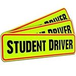 Reflective Student Driver Magnet | 12" Car Magnet Sticker for New & Beginner Drivers | Weatherproof & Magnetic | Accessories for Student Driver | Driving Signs Stickers