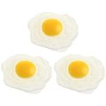 TOYANDONA 3pcs Fried Egg Toy, Soft 