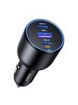 UGREEN Car Charger 130W USB C Car Charger 3-Port in Car Charger Fast Charge USB Cigarette Socket 12V Compatible with iPhone 16/16 Plus/16 Pro/16 Pro Max/15/14/13/12,Surface Pro,Galaxy S24/S23