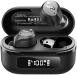 TOZO Hybrid Active Noise Cancelling Wireless Earbuds, 6 Mics ENC Clear Call, IPX8 Waterproof, in Ear Bluetooth 5.3 Headphones Stereo Bass Heasets 59H Playtime with LED Display 32 EQs via APP