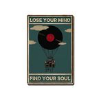 YNRBGDFR Tin Painting Love Music Lose Your Mind Find Your Soul Vintage Poster Lose Your Mind Find Your Soul Music Vintage Poster Music Lovers Poster 8X12 inch-Tin Painting