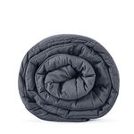 California King Size Weighted Blanket | 90''x108'',40lbs | Perfect for Couples,Designed for Heavy Weight Enthusiasts | Premium Cotton Material with Glass Beads | Dark Gray