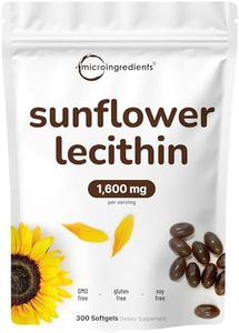 Micro Ingredients Sunflower Lecithin 1,600mg Per Serving, 300 Softgels | Sustainably Farmed Source, Cold Pressed, Rich in Phosphatidyl Choline | Lactation Supplement | Soy Free, Non-GMO