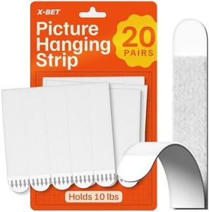 X-bet MAGNET Ultra-Strong Picture Hanging Strips (20 pcs) with Adhesive Backing - Perfect for Rental Friendly Upgrades - Wall Hanging Strips Without Nails