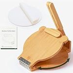 Tortilla Press 10 Inch, Bamboo Dough Press Quesadilla Maker Tortilla Maker Press Empanada Maker Press Mexican Tortillera Presser for Homemade Tortillera, Pataconera, and Dough Press (4.5”- 10")