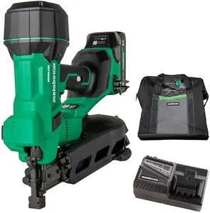 Metabo HPT 18V MultiVolt™ Cordless Coil Roofing Nailer Kit, 500 Nails Per Charge, Up to 1-3/4-Inch Roofing Nails, Includes Vinyl Siding Adapter, NV1845DA