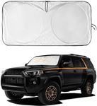 Car Windshield Sun Shade for 4Runner 2003-2009-Sunshade for Front Window Cover Custom Fit Toyota RAV4 4Runner Sequoia Land Cruiser Sun Visor Protector 210T Fabric Foldable Shades Block UV Ray (M+