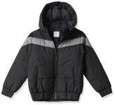 Amazon Brand - Symbol Boy's Polyester Standard Length Jacket (AW23SYMBJH20_Black_15-16 Years)