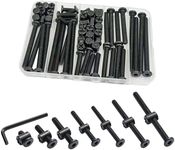 Crib Screws Hardware Replacement Kit,Hincell 28 Set Baby Bed Frame Bolts &Barrel Nuts Set for Delta/Graco/Dream, M6x20mm/30mm/40mm/50mm/60mm/70mm/80mm