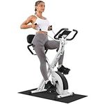 Exercise Bike, Micyox Magnetic Foldable Indoor Cycling Bike with LCD Display and Heart Rate Sensor Home Workout Bike with Resistance Bands Space-saving Fitness Exercise Equipment