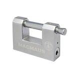 Magmaus® RTL80 [Never-Rust] Heavy Duty Shipping Container Padlock with 3 Keys - [High Security] - Weatherproof Outdoor Lock - [Stainless Steel] - Ideal for Shed, Chain, Gate, Garage