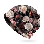 Zewurtuw Chemo Cap Slouchy Beanie Cancer Headwear Hats Sleep Scarf for Unisex Women Girls Aesthetic Cute (S2-Rose)