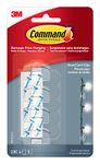 Command Round Cord Clips, Small, Clear, 4 Clips 5 Small Strips