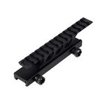 ToopMount Picatinny Optic Riser, Picatinny Riser Mount with Locking Nut Fasten Via Hand, Scope Riser Rail Adaptor with 13 Slots, Base Mount to 20mm Rails, Top Mount Picatinny Based Scope Red Dot Sight