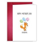 Joukfun Mother's Day Card for Grandma, Cute Card for Mom's Mom, Funny Card From Granddaughter