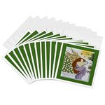 3dRose Angel Playing Harp In A Garden - Christmas Art 9 - Greeting Cards, 6 x 6 inches, set of 12 (gc_6681_2)