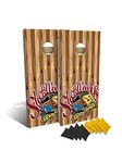 Slick WOODYS Signature Cornhole Set with 8 Cornhole Bags, Baltic Birch Plywood Tops for The Smoothest Flattest Playing Surface, Retractable Legs and Back Bounce Brace