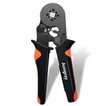 Ferrule Crimper Plier, Aongray Self-Adjustable Ratchat Wire Crimping Tool [0.25-10mm² / AWG23-7], Crimper Plier to Crimp The Bootlace Ferrules (Ferrule Crimper Plier)