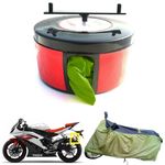 BIKEBLAZER® Semi-Automatic Full Body Bike Covers - Heavy Duty Device | Water Resistant | UV Protection | 100% Dust Proof | Anti-Theft & Scratch Proof Covers, Compatible with All Yamaha Motorcycles