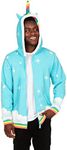 Tipsy Elves Casual Unicorn Hoodie Blue Halloween Costume Size Small