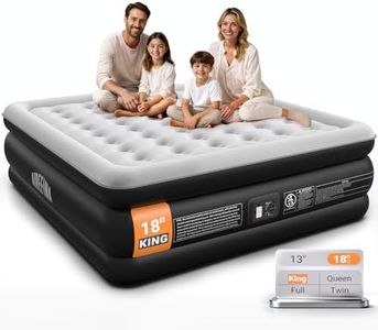 Airefina King Size Air Mattress with Built in Pump, Upgraded 18" Raised King Blow Up Air Mattress 2-4 Persons for Guests & Home, Ideal for Temporary Use, Colchones Inflables Air Bed 800 lbs