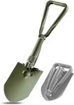 TrekEaze Mini Folding Shovel, High Carbon Steel - Portable Lightweight Outdoor Military Tactical Foldable Survival Shovel for Digging, Camping, Hiking, Garden, Off-Road, Backpacking