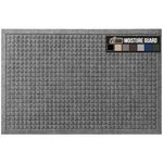 Gorilla Grip Ultra Absorbent Moisture Guard Doormat, Absorbs Up to 1.7 Cups of Water, Stain and Fade Resistant, Spiked Rubber Backing, All Weather Mats Capture Dirt, Indoor Outdoor, 29x17, Grey