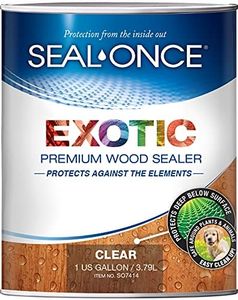 Seal-Once Exotic Premium - Wood Stain and Waterproof Sealer in One for Exotic Wood - 1 Gallon & Clear